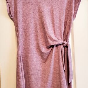 Stylish Mauve Tie-Front Dress